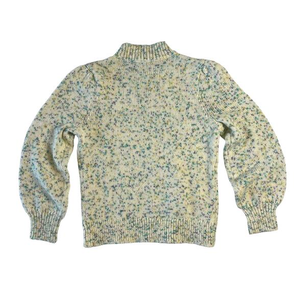 Talbots Small Petite Yellow Pastel Knit Mock Neck Sweater - Picture 2 of 6